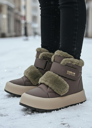 Ботинки зимние для девочки tom.m арт. 68114b, коричневый