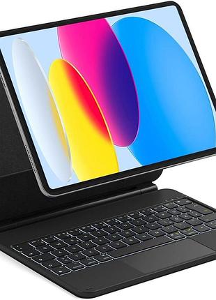 Inateck - чехол-клавиатура для ipad 11" a16 2025 и ipad 10" 2022, магнитная подставка, тачпад, подсветка