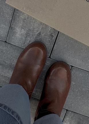 Clarks оригінал чобітки натуральна шкіра черевики коричневі осінні казаки сапожки сапоги 38 розмір 23,5-24 см
