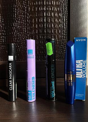 Туш для вій, праймер для вій avon lash supreme volume primer, avon ultra volume mascara, avon ultra volume waterproof mascara