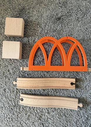 Міст для щалізниці ikea ліллабо, помаранчевий, дерево