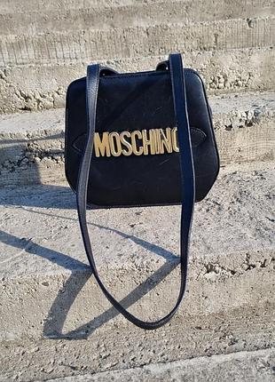 Сумка moschino, вінтажна сумка moschino, сумка вінтаж, шкіряна сумка