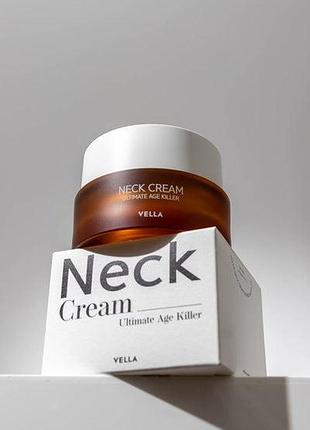 Обновленный крем для шеи и декольте vella neck cream ultimate age killer