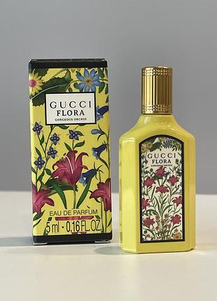 Оригінал. мініатюра 5 мл flora gorgeous orchid від gucci для жінок,
