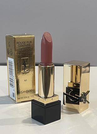 Оригінал. rouge pur couture n1 beige trench. легка сатинова помада 👉🏻мініатюра 1 , 3 г
