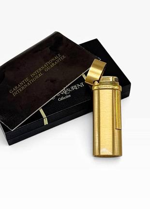 Винтажная газовая зажигалка yves saint laurent collection, 1998 год.