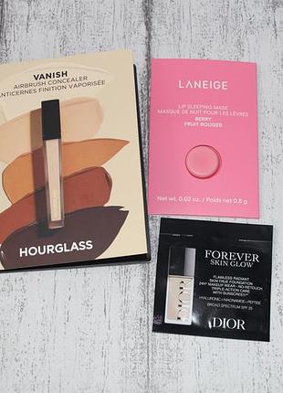 Makeup sample set набір декоративних пробників hourglass dior laneige