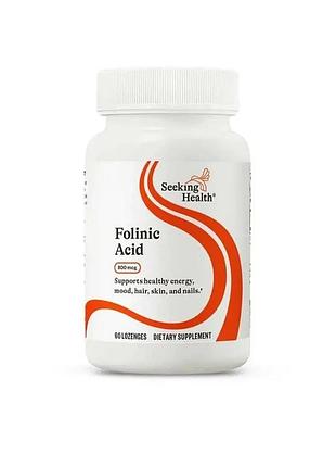 Біологічно активні речовини seeking health folinic acid 800 mcg 60 lozenges