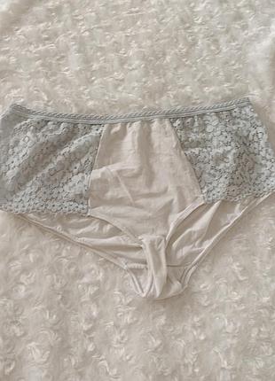 Белые кружевные трусики базовые трусы ажурные m&amp;s l л 12 40 48