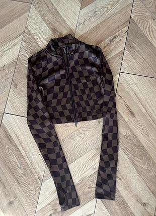 Жіноча укорочена кофта на блискавці h&m s 42-44