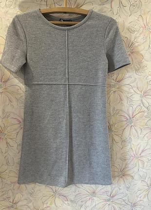 Коротка жіноча сукня zara сіра