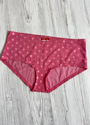 Трусики женские бесшовные из сеточки принт горох от британского бренда marks &amp; spencer размер 14💞