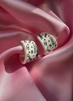 Нові модніві сережки, серьги chanel