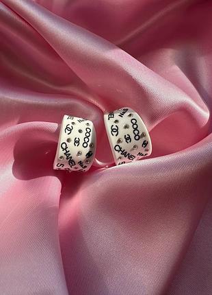 Нові модніві сережки, серьги chanel 2