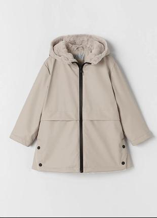 Демісезонна осіння куртка дощовик утеплена zara