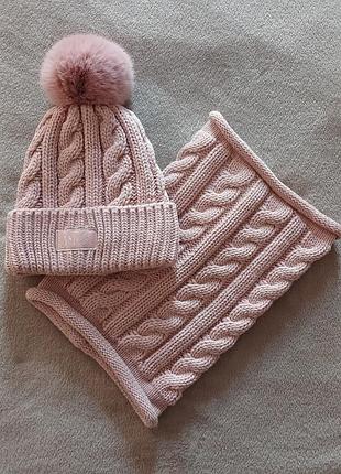 Набор шапка+ хомут smile