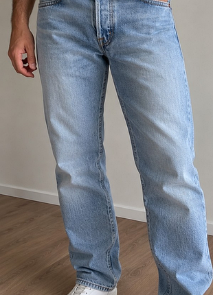 Мужские джинсы levi's 501 original светло-голубые w31 прямой крой винтаж