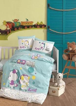 Дитяча постільна білизна belizza для новонароджених у ліжечко бавовна baby sweet