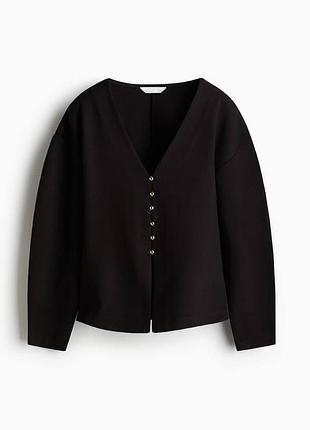 Жіночий кардиган-жакет h&m чорний приталений