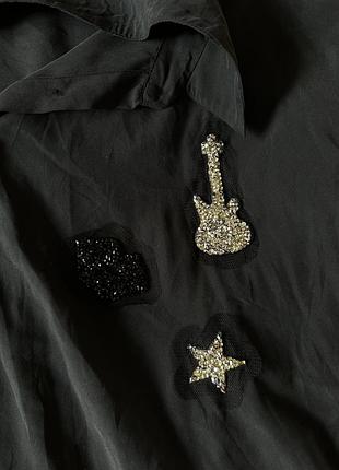 Черная рубашка из модала 7