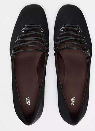 Балетки сатин, сатинові zara, 37 розмір