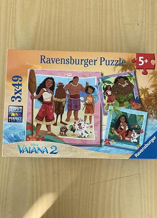 Пазли ravensburger «ваяна 2» 3x49 деталей, нові
