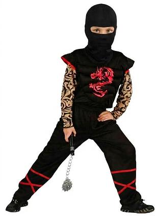 Детский карнавальный маскарадный костюм ниндзя дракон ninja halloween хэллоуин новогодний  wicked 5-7  лет