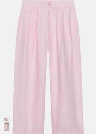 Zara штани з натурального льону
