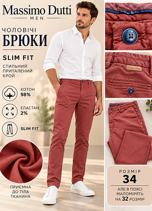 Мужские брюки фирмы massimo dutti.