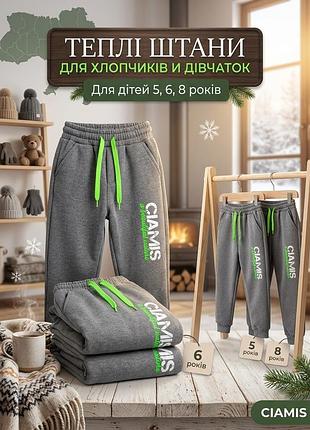 Теплі спортивні штани для хлопчика 5,6,8 років