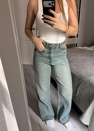 Жіночі джинси zara прямі блакитні
