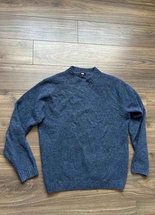 Чоловічий шерстяний свитер uniqlo