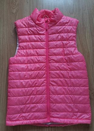 Неонова рожева жилетка h&amp;m sport 170(xs-s).яскрава безрукавка.