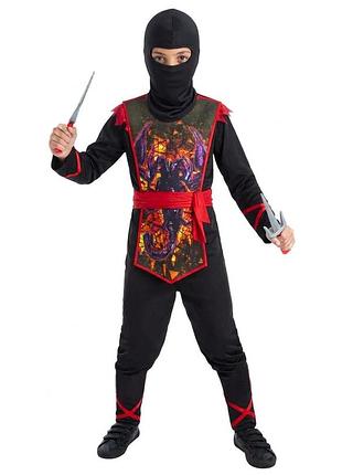 Детский карнавальный маскарадный костюм ниндзя скорпион убийца ninja halloween хэллоуин новогодний george 7-8 лет