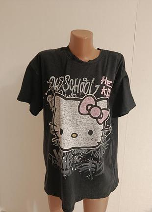 Футболка оверсайз hello kitty