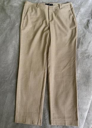 Стильні укорочені брюки zara basic у текстурний принт. 8