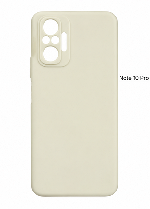 Чохол redmi note 10 pro силіконовий бежевий
