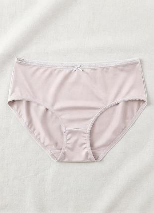 Жіночі комфортні трусики класичного крою з бантиком пудра, 2xl