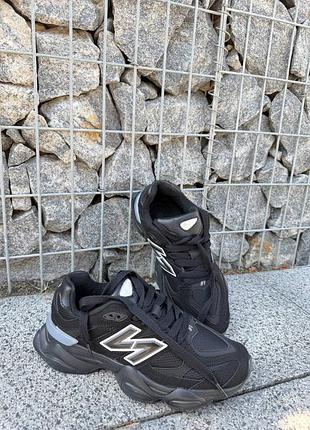Кросівки жіночі new balance чорні, розмір 36-41, матеріал замша + сітка
