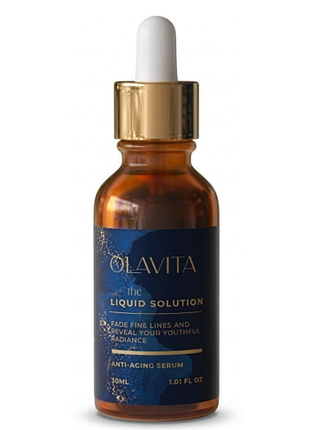 Омолоджуюча сироватка для обличчя olavita liquid solution 30 мл концентрований антивіковий комплекс краплі