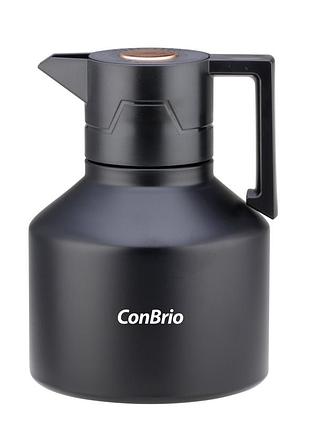 Вакуумний термос із неіржавкої сталі con brio 1,5 л чорний