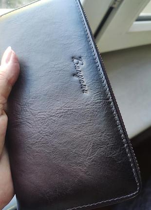 Кошелек (гаманець) женский. универсалный. натуральная кожа. dark brown