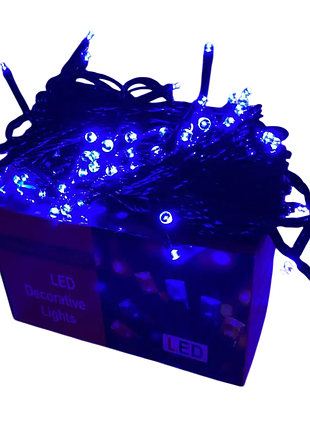 Гирлянда-led 16м 180 ламп синяя 220v