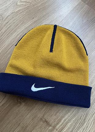 Шапка унісекс nike двостороння жовто-синя