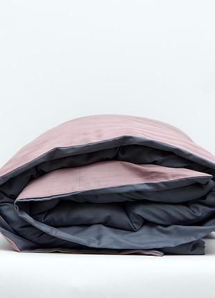 Пододеяльник moon&star satin stripe rose graphite двоспальна 175 x 210 см (ms-870002187)
