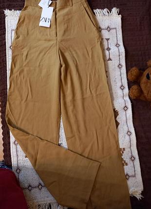 Брюки жіночі zara гірчичні осінні