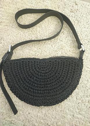 Оригинальная плетеная сумка allsaints half moon knot crossbody (коллекция 2024)