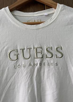 Лонгслів молочний бренду guess 2