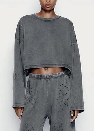 Укорочений світшот zara