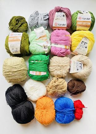 Матеріали для рукоділля yarnart нитки для в'язання baby cotton